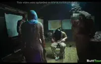 مارس الجنس مع نائب الرئيس ضخمة مغطى كس.